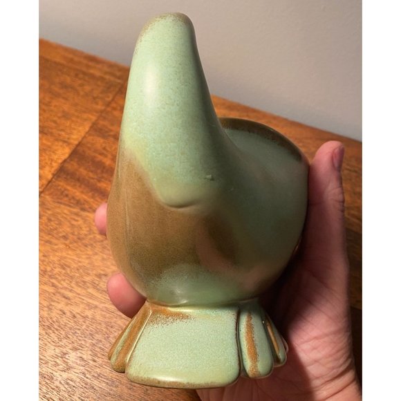 Beautiful Prairie Green and Brown Cornucopia Frankoma 575 -  6.25" x 4" x 4" - Picture 7 of 8